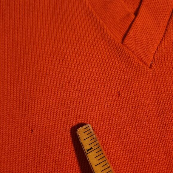 Vintage Orange Letterman Sweater Sand Knit Wear Wool 50s 60s Athletic Size 42 - Picture 8 of 9